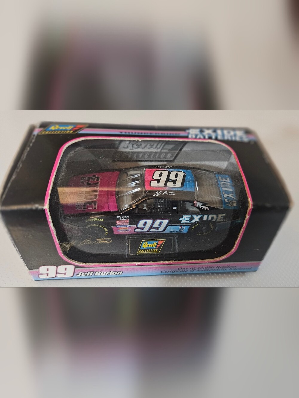 Revell Jeff Burton #99 Exide Pink & Blue Die-Cast Race Car
